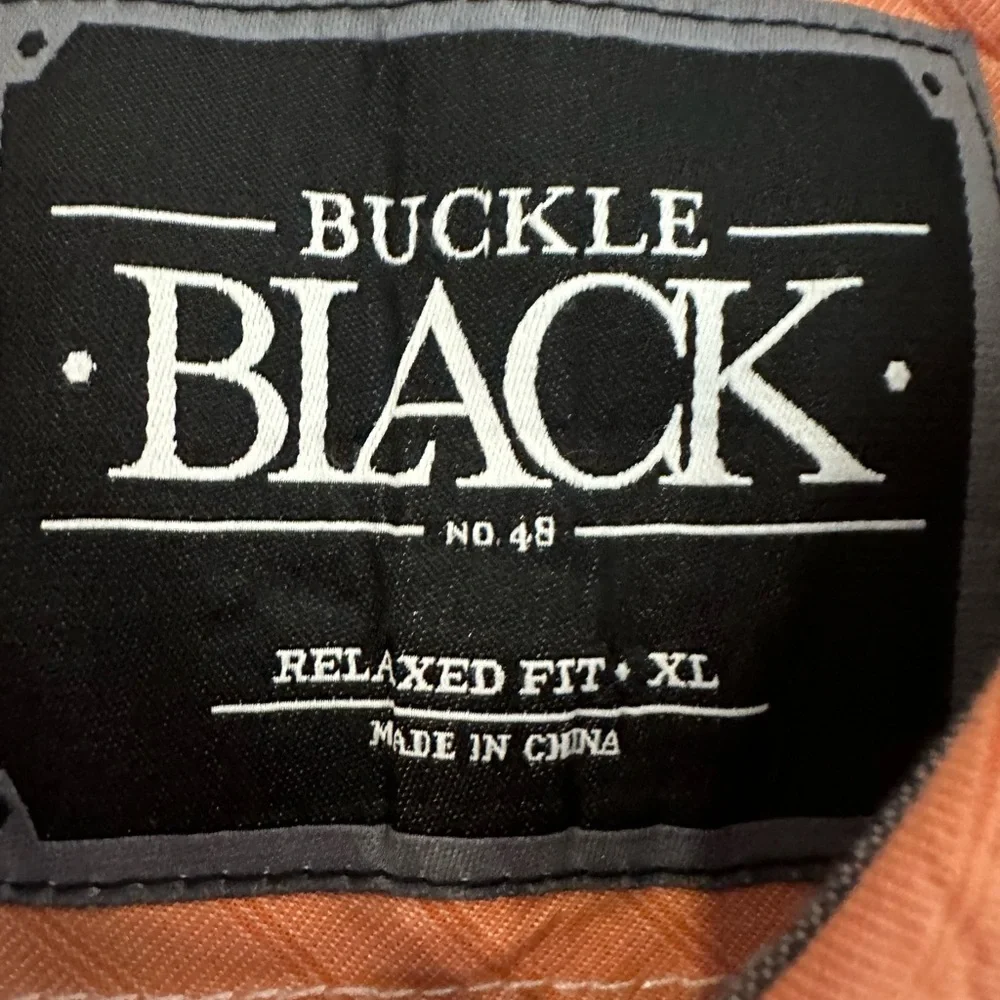 Buckle Black Relaxed Fit Long Sleeve Pearl Snap Shirt‎ Size XL Great Condition